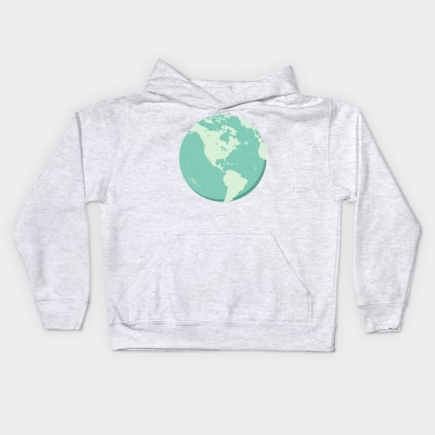 Cute Earth Day Globe Kids Hoodie by SWON Design